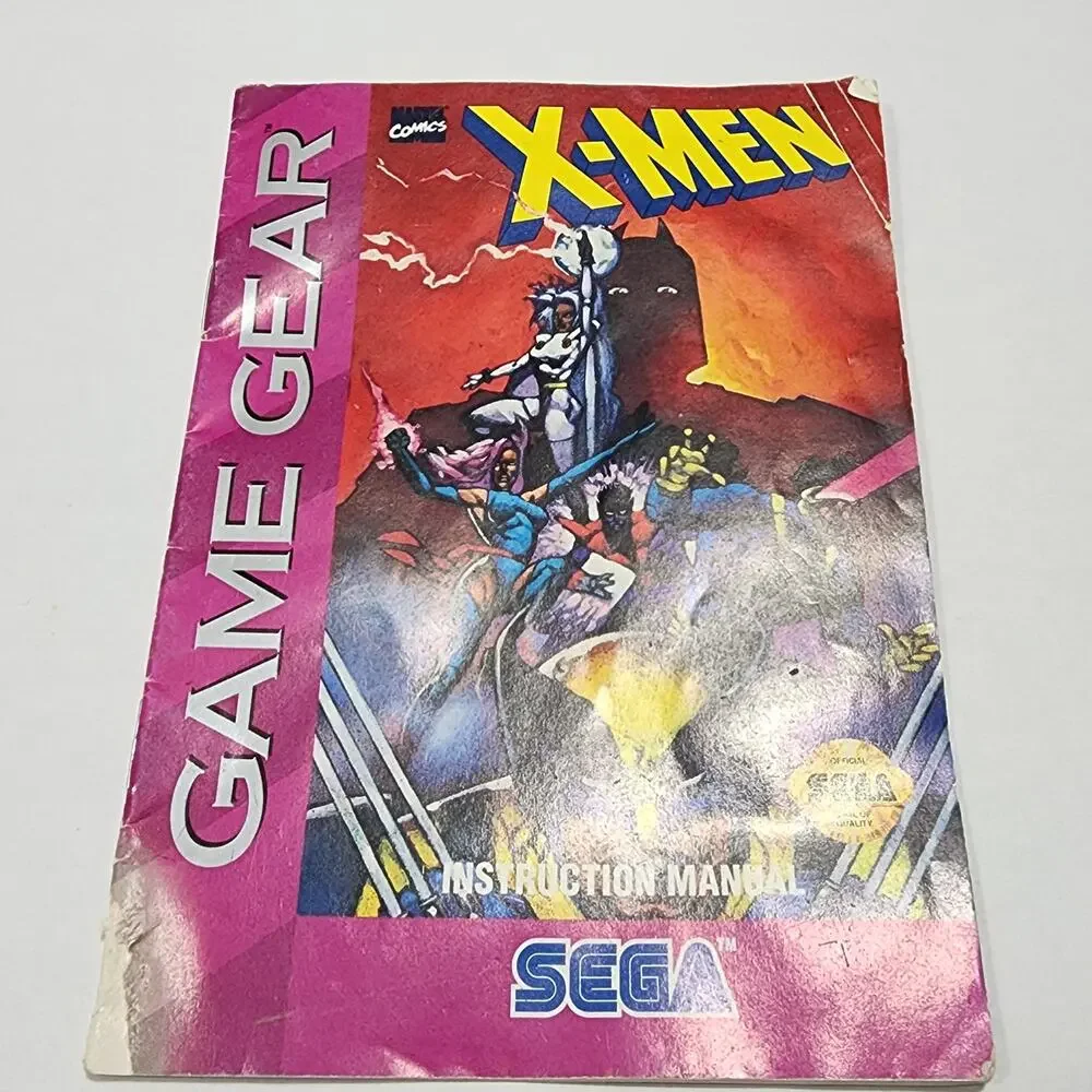 X-Men Video Game 1994 Sega Game Gear with Manual in Storage Case Untested